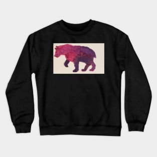 Pink bear acrylic painting by tabitha kremesec Crewneck Sweatshirt